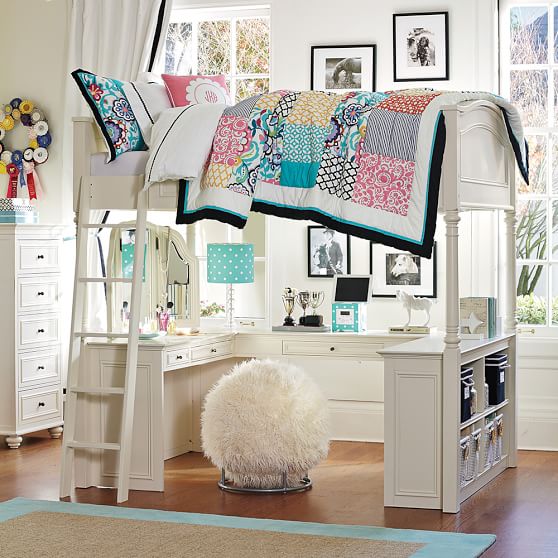 Chelsea Vanity Loft Bed Pbteen