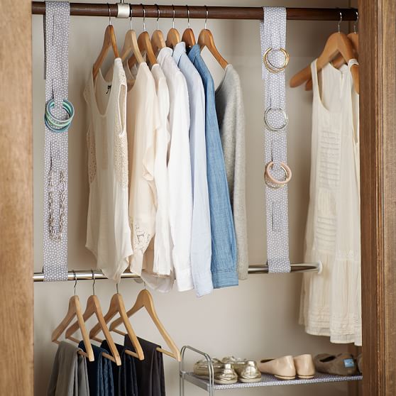 Double Closet Bar With Storage PBteen