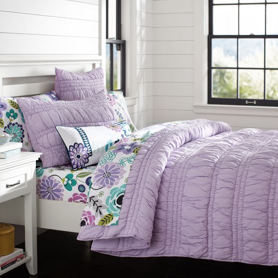 Ruched Quilt + Sham PBteen