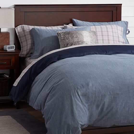 relaxed chambray duvet sham c