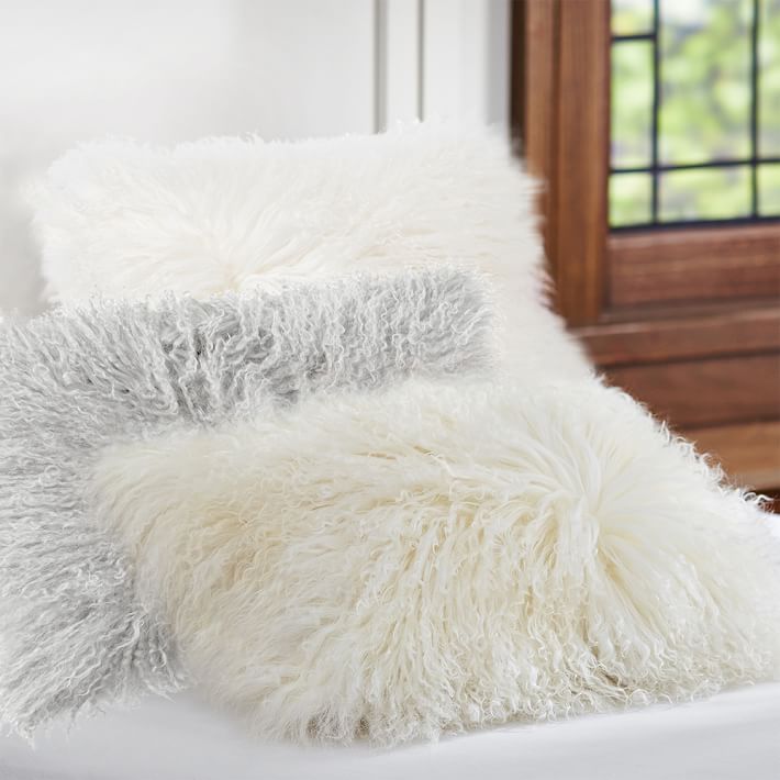 White Faux Fur Pillow Cover Faux Fur Pillow Cover Caramel Ombre