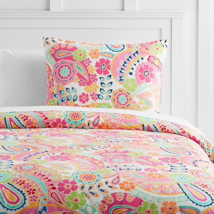 Twin Bright Pink Duvet Cover Pbteen Paisley Pop Duvet Cover Twin Warm