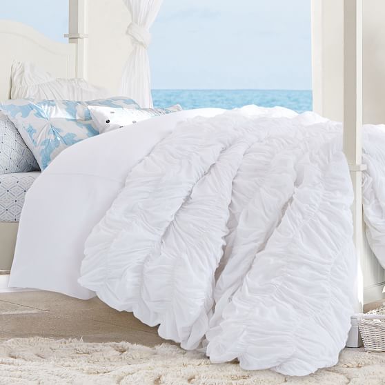 Quicklook Hadley Ruched Duvet Cover Sham Pottery Barn Alternate