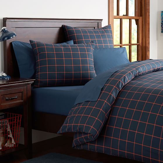 Boxter Plaid Duvet Cover Sham Pbteen Roll Over Image To Zoom