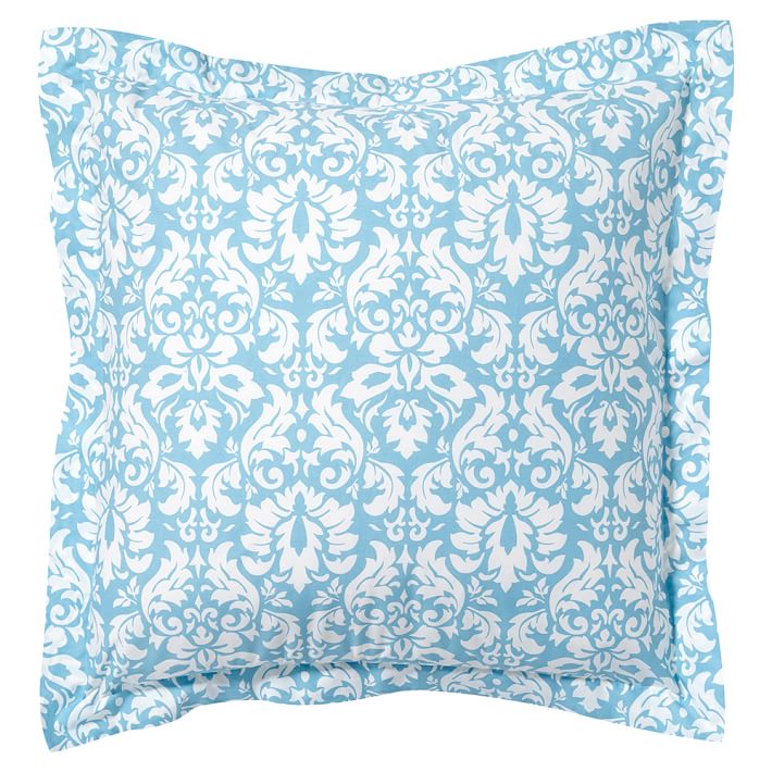 Damask Duvet Cover Sham Sky Blue Pbteen