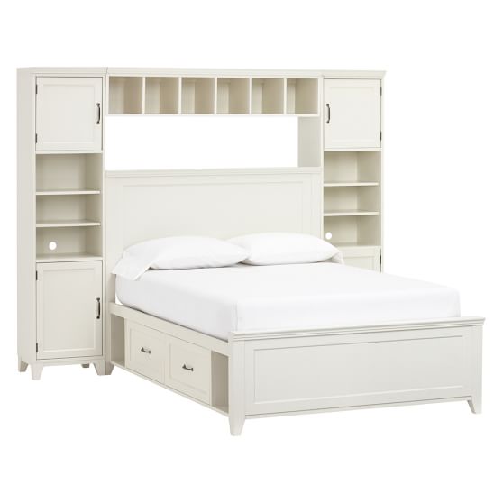 Hampton Storage Bed + Bookcase Tower Set PBteen