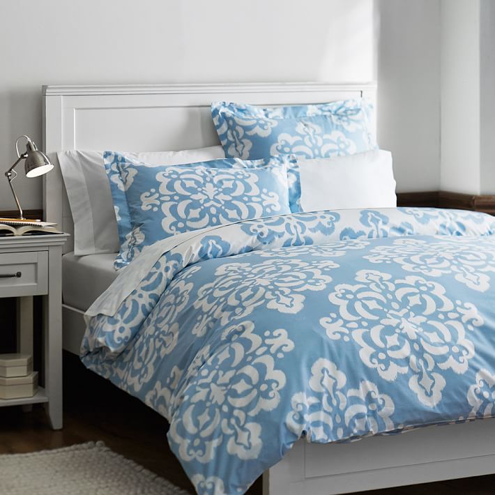 Ikat Medallion Duvet Cover Sham Sky Blue Pbteen