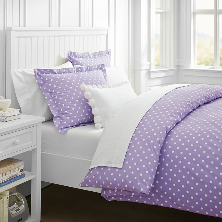 Purple Polka Dot Duvet Cover Pbteen Quicklook Dottie Duvet Cover