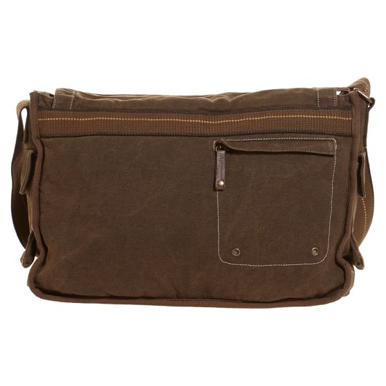 Solid Canvas Brown Messenger Bag by Bed Stu | PBteen