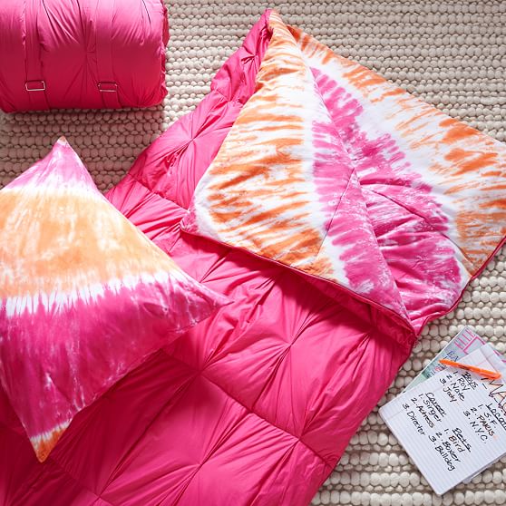 Tie Dye Sleeping Bag, Pink | PBteen