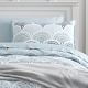 Feather Scallop Deluxe Comforter Set with Comforter, Sheet Set ...